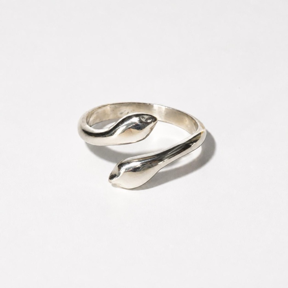Vintage 925 Sterling Silver Snake Ring Adjustable